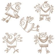 Ð¡ute Birds - for design baby scrapbook N2