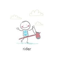 Rider on a horse toy Illustration