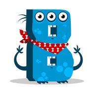 Letter B monster Vectorial illustration