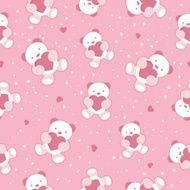 Seamless Pink Baby Background