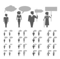 Icon set Customers opinion - simple and smart