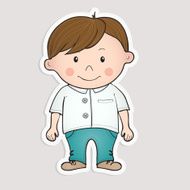 Hand-drawn cartoon boy