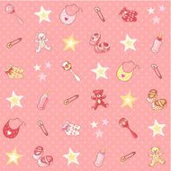 Baby girl seamless pattern N3