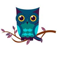 Cartoon owl vector illustration