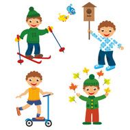 boy in different times of year