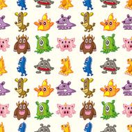 seamless monster pattern N12