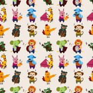 seamless animal music pattern N3