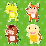 Cute animal stickers N5
