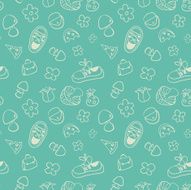 Seamless cute retro pattern for children