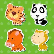 Cute animal stickers N7