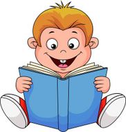 Cartoon Boy Reading Book N4