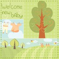 template greeting card for newborn baby