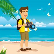 tourist on a beach