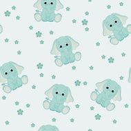 Seamless baby animal background N3