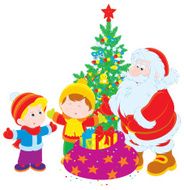 Santa and children N4