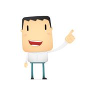 funny cartoon casual man N5