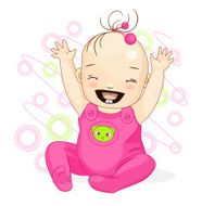 Laughing baby little girl