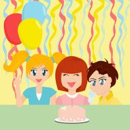 Birthday Party Kids (vector)