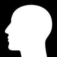 Silhouette of a head