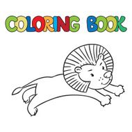 Coloring book of little lion N3