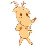 cute goat vector illustration