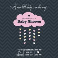 Baby girl invitation for baby shower N5