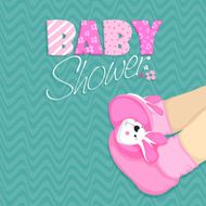 Baby shower celebrations with baby boots