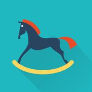 vector toy horse icon