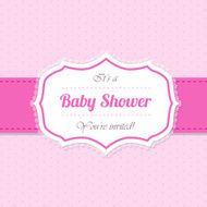 Baby shower invitation design in pink