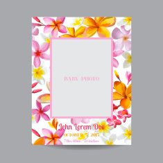 Baby Arrival or Shower Card - with Photo Frame N2