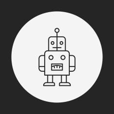 baby toy robot line icon N4