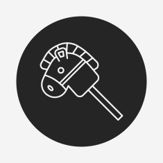 baby toy horse line icon N7