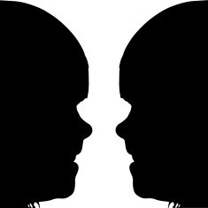 Vector silhouette profile N6