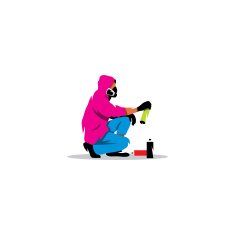 Urban graffiti Boy sign Vector Illustration N2