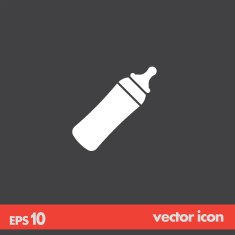 baby bottle vector icon
