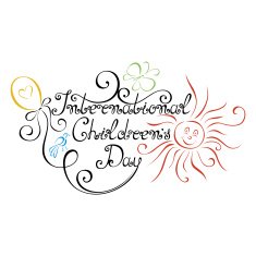 Vector International Children's Day Inscription N2