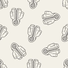 coat doodle seamless pattern background N2