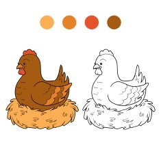 Coloring book (chicken and nest) N2