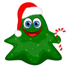 Funny friendly green monster with candy