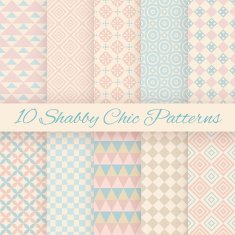 Pastel retro different vector seamless patterns