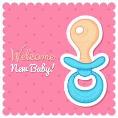 welcome baby card N12