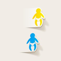 realistic design element baby N18