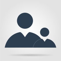 Flat icon of businessman and child N7