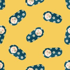baby flat icon eps10 seamless pattern background N14