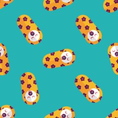 baby flat icon eps10 seamless pattern background N15