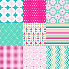 Set of seamless geometric patterns N13