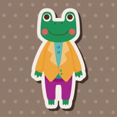 animal frog worker cartoon theme elements N9