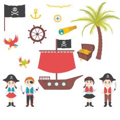 cute set of children pirates N2