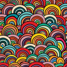 Abstract seamless background consisting of colorful geometric shapes