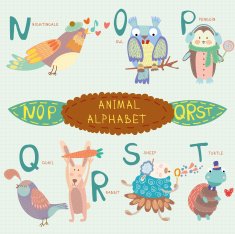 Colorful alphabet N2